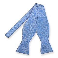 zelfstrikker lichtblauw paisley